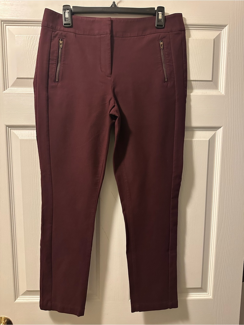 Women’s LOFT Burgundy Slim Stretch ‘Marisa Skinny’ Pants - Size 8